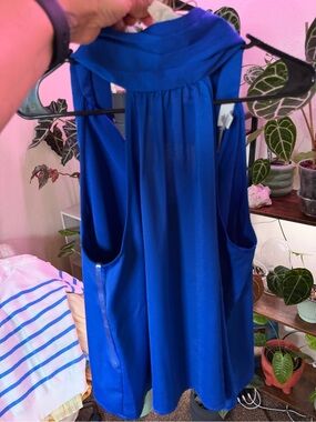 Electric Blue Sleeveless Tunic Top